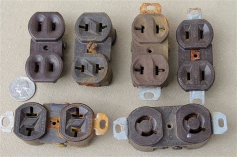 1940 round electrical box|antique electrical outlets.